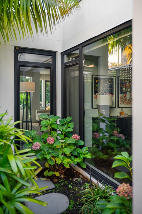 Bedroom with UPVC tilt and turn window and plant view