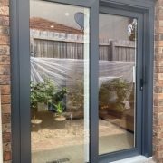 Lift and slide door in a living room setting