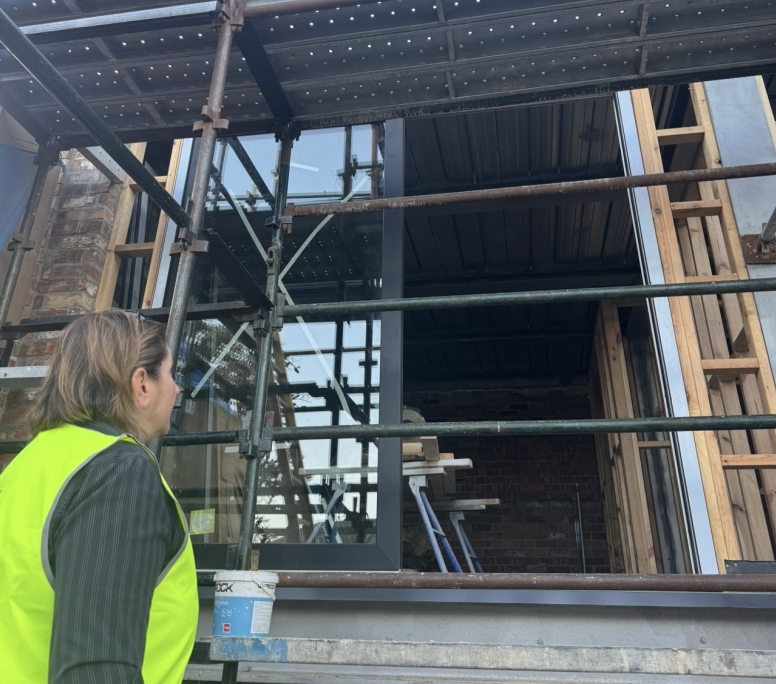UPVC window installation in the construction site of Project Elwood.