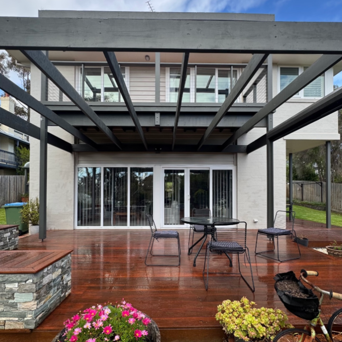 Project Mt Martha: UPVC sliding doors in modern backyard