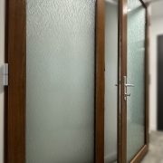 UPVC French Door with Frosted Glass UPVC French door with frosted glass for added privacy