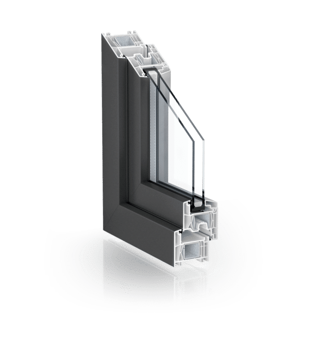 Kömmerling C70 Gold® high energy efficient UV resistant window system with five-chambered design.